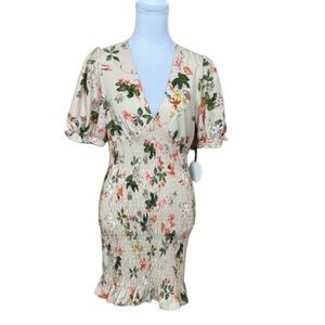 NWOT Milk & Honey Smocked Floral Mini Dress
